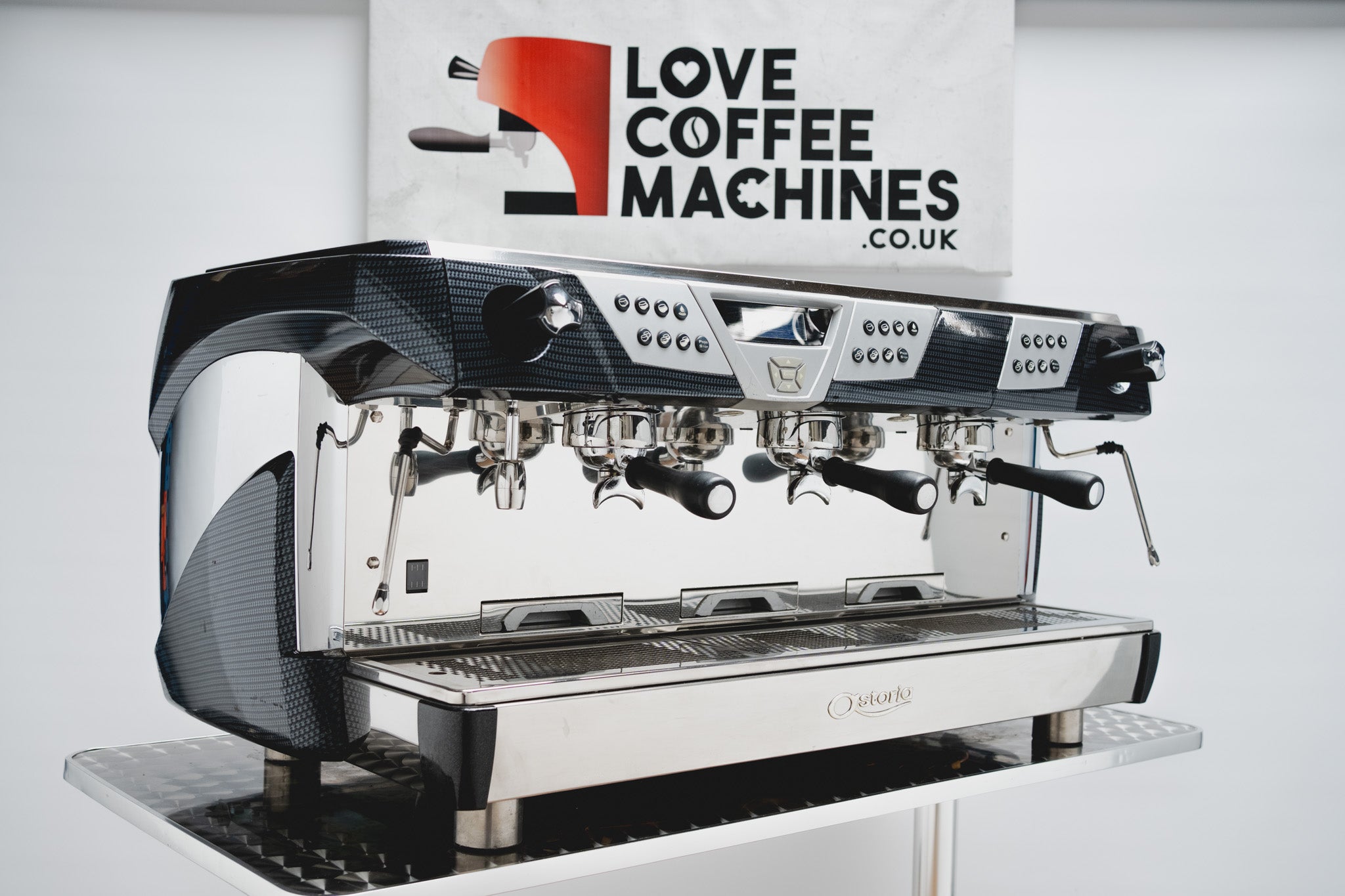Astoria CMA Valina 3 Group Multi Boiler Plus4You Carbon Fibre Finish Espresso Machine (Refurbished)