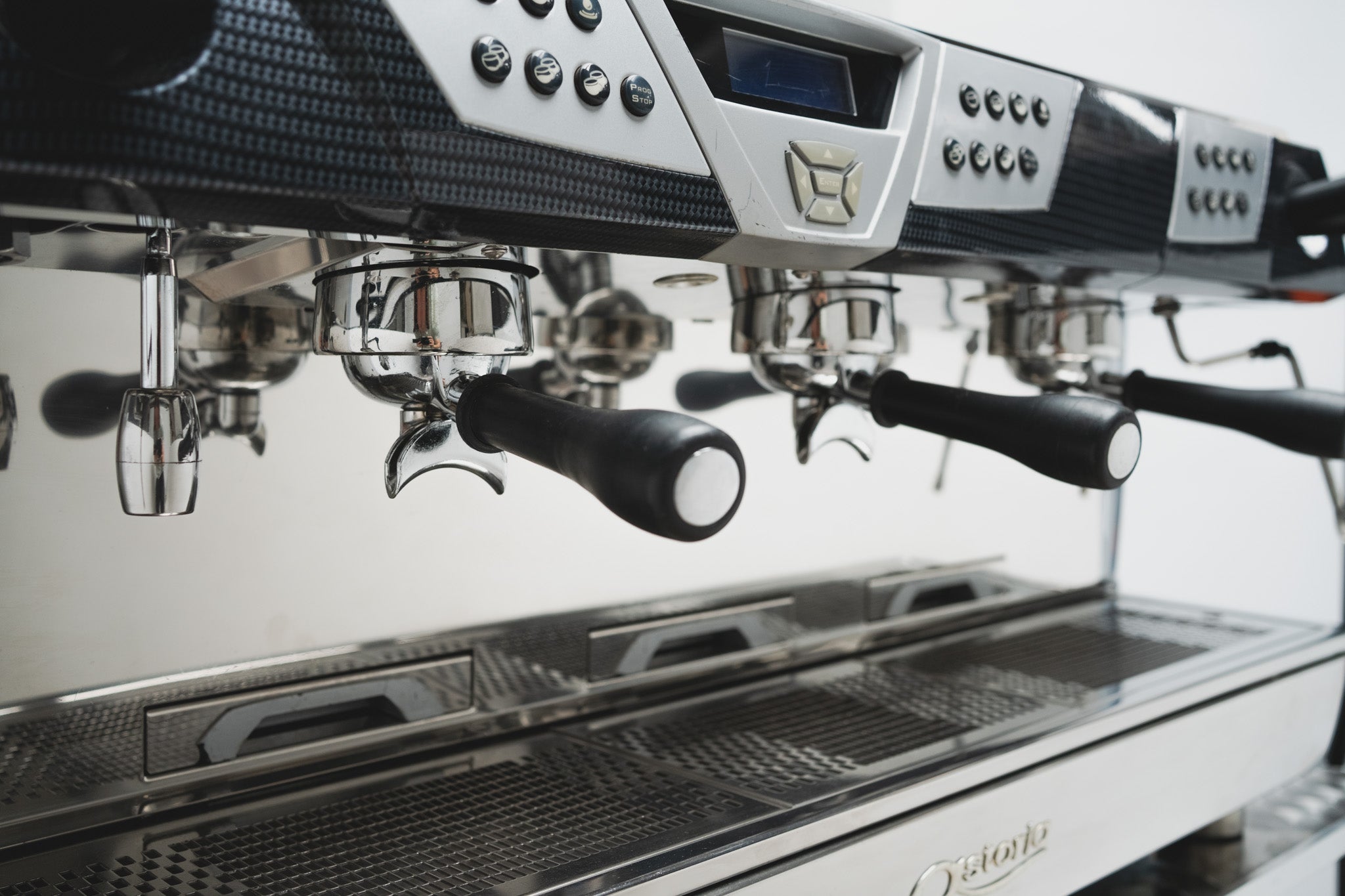 Astoria CMA Valina 3 Group Multi Boiler Plus4You Carbon Fibre Finish Espresso Machine (Refurbished)